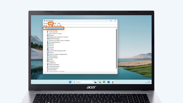 Sélectionnez votre ordinateur dans le Gestionnaire de périphériques.