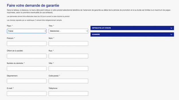 Epson page promotionnelle