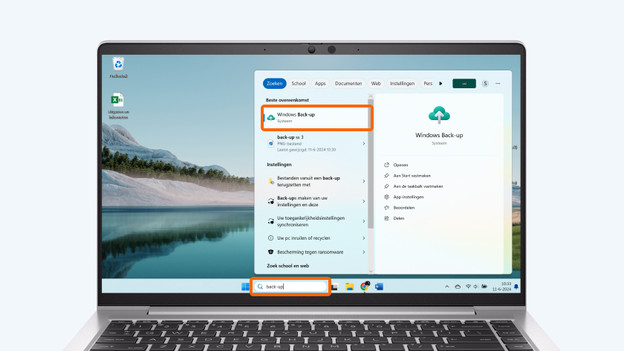 Cliquez sur « Sauvegarde Windows ».