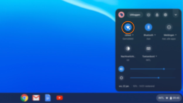 Wifi instellingen Chromebook. 