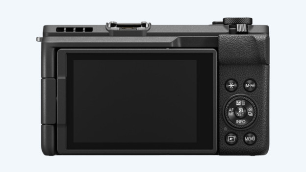 Canon PowerShot V1: opnameknop aan bovenkant