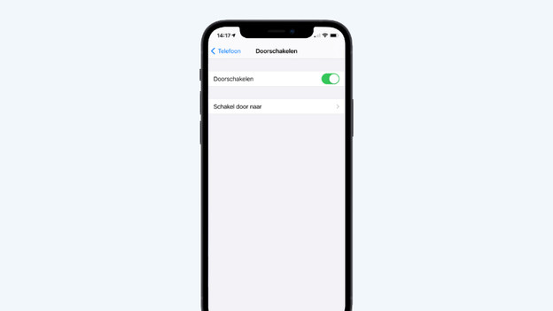 Doorschakelen uitzetten iPhone