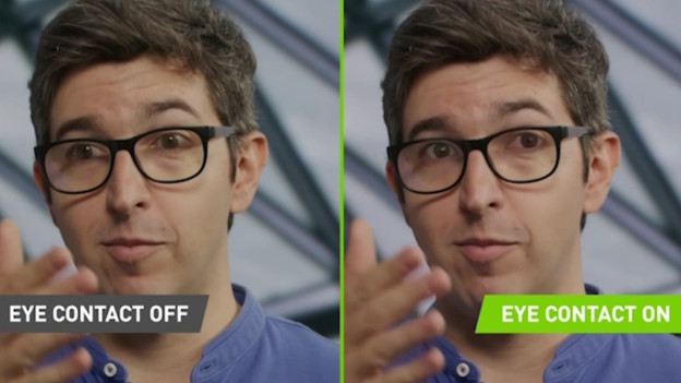 Eye contact on via AI 