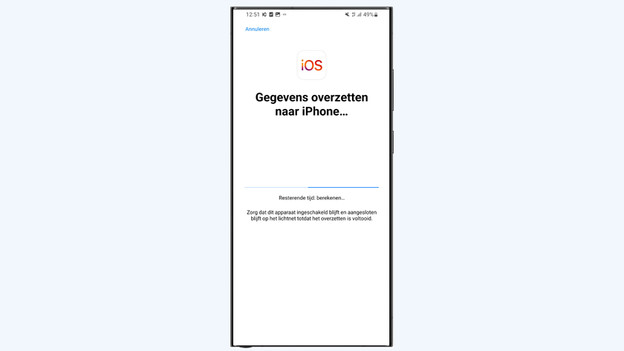 Stap over op iOS app overzetten