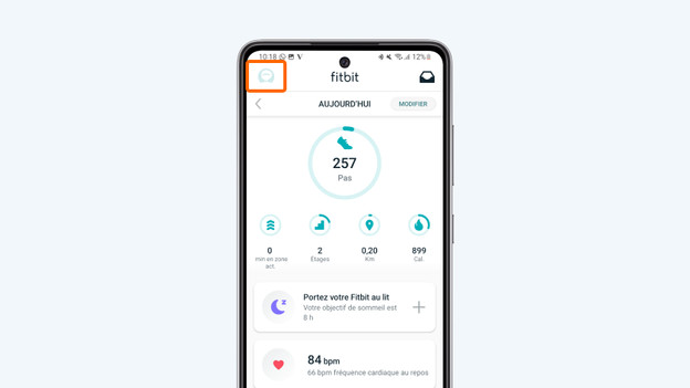 Ouvrez votre profil dans l'appli Fitbit.