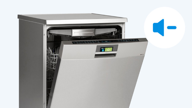 Vaatwasser met een symbool voor geluid