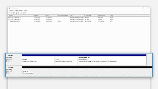 Harde schijf SSD niet gevonden windows schijfbeheer