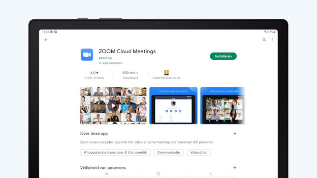 Télécharger ZOOM Cloud Meetings dans le Google Play Store