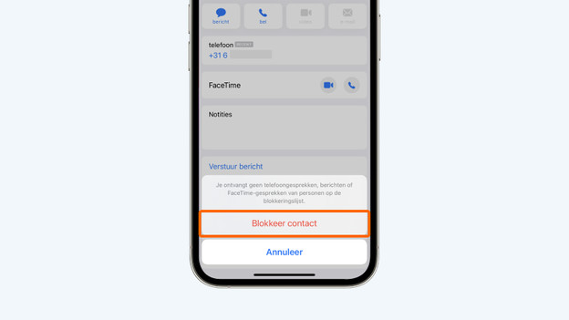 Choose 'Block contact' 