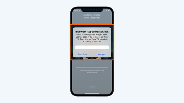 Enter the pairing code that appears on your smartwatch