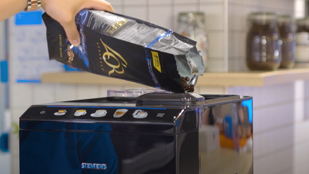 Fill the bean hopper