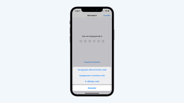 4. Choisissez le nombre de chiffres que doit contenir votre code.
