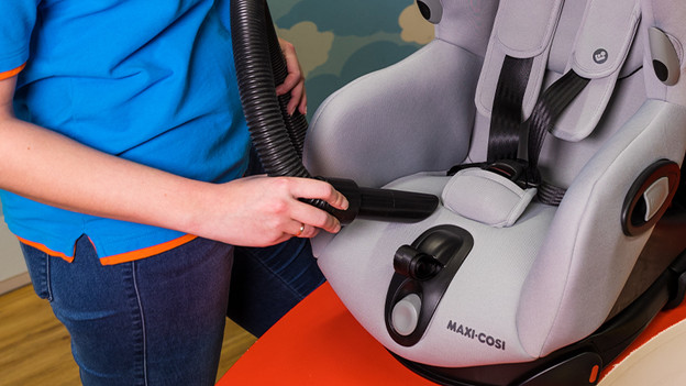 Vacuum the car seat