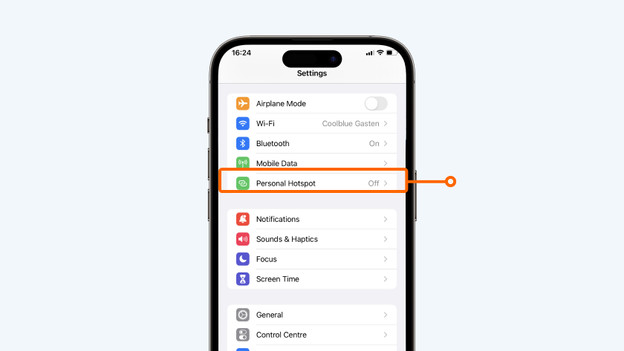 Tap 'Personal Hotspot'.