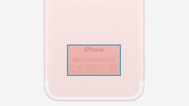 Numéro de modèle de l'iPhone au dos