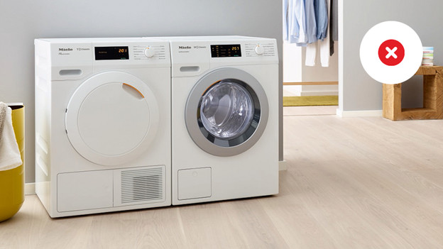 Washing machine on unsuitable flooring