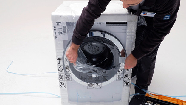 Remove Beko washing machine plastic 