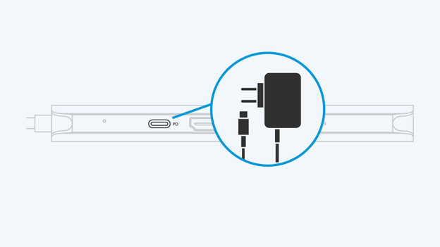 Laptop oplader aansluiten