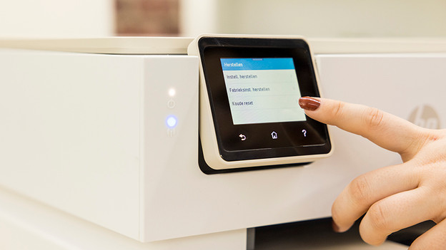 HP laser printer screen