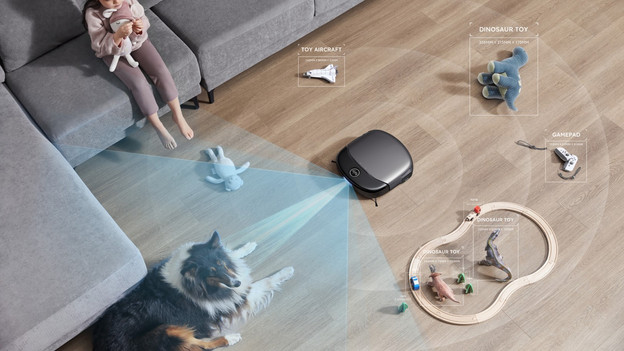 Aspirateur-robot avec détection d'objets