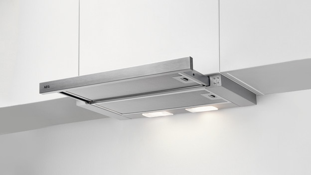 Hotte aspirante dépliée