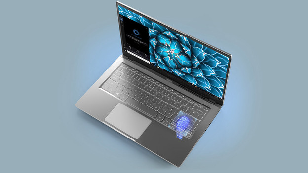 Fingerprint scanner in laptop