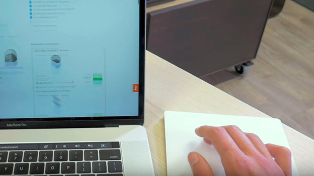 La commande du Magic Trackpad 2