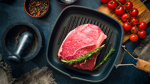 grillpan met steak