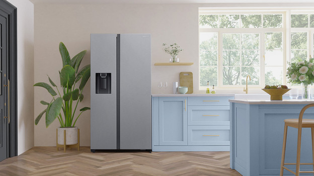 Side-by-side American fridges