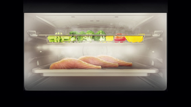 Saumon dans un four à vapeur combiné