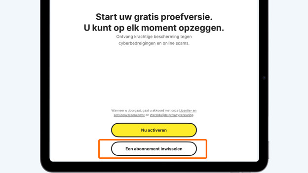 Inloggen in de Norton app