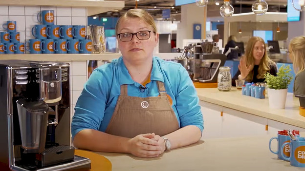 Coffee ground because of testing in the factory