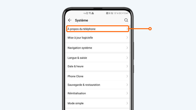 3. Cliquez sur À propos du téléphone.