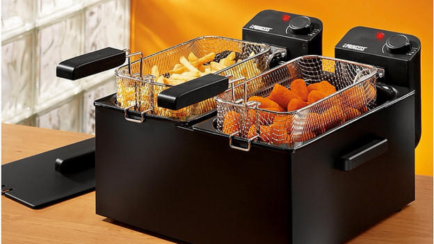 Deep fryer with 2 pans