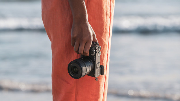 Camera op het strand