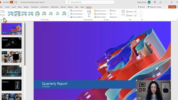 De Cameo optie in PowerPoint 