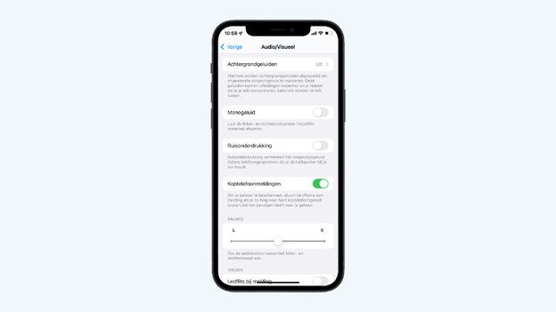 Zet het schuifje bij 'Ruisonderdrukking' uit