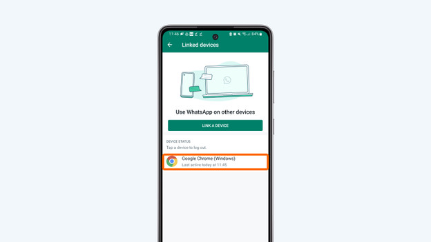 Choose the device you want to log out