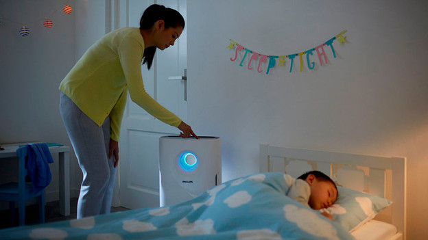 Air purifier in the bedroom