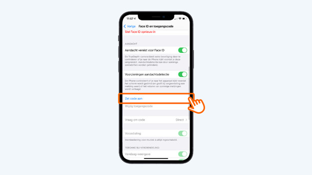 2. Touchez « Activer le code ».