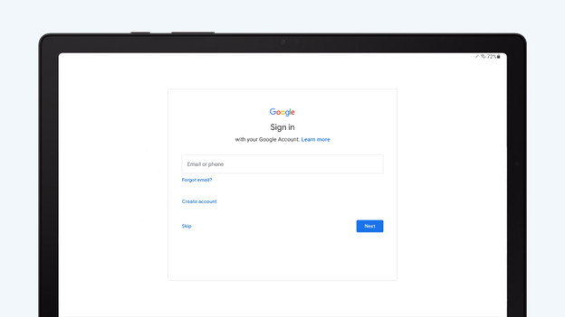Samsung tablet installation