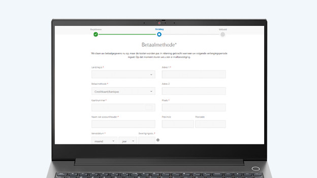Vérifiez vos données de paiement après l'inscription