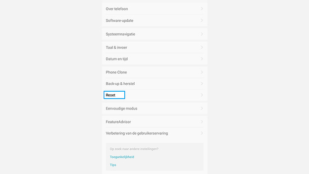 Réinitialisation Honor