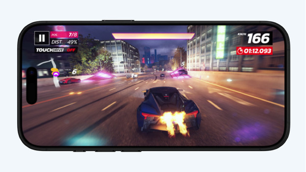 Een game op een iPhone