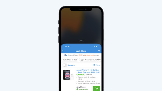 Écran d'accueil de l'iPhone