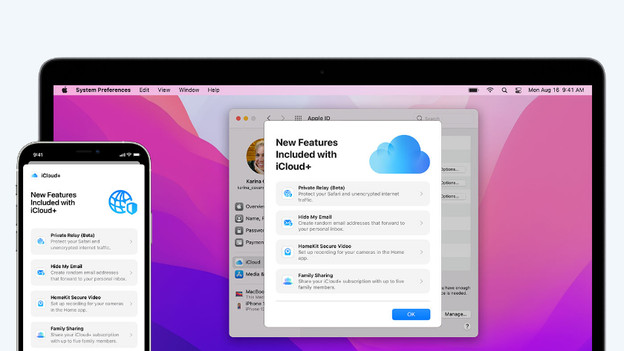 iCloud+ dans macOS Monterey