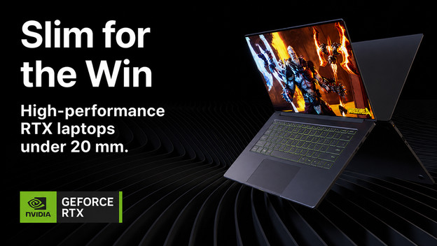 View the NVIDIA Slim gaming laptops