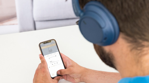 Sony Headphones app in use