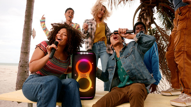 JBL Parybox karaoke microfoon