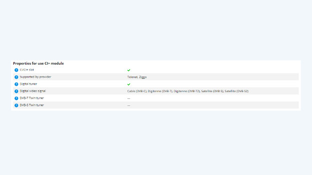 TV suitable for Telenet